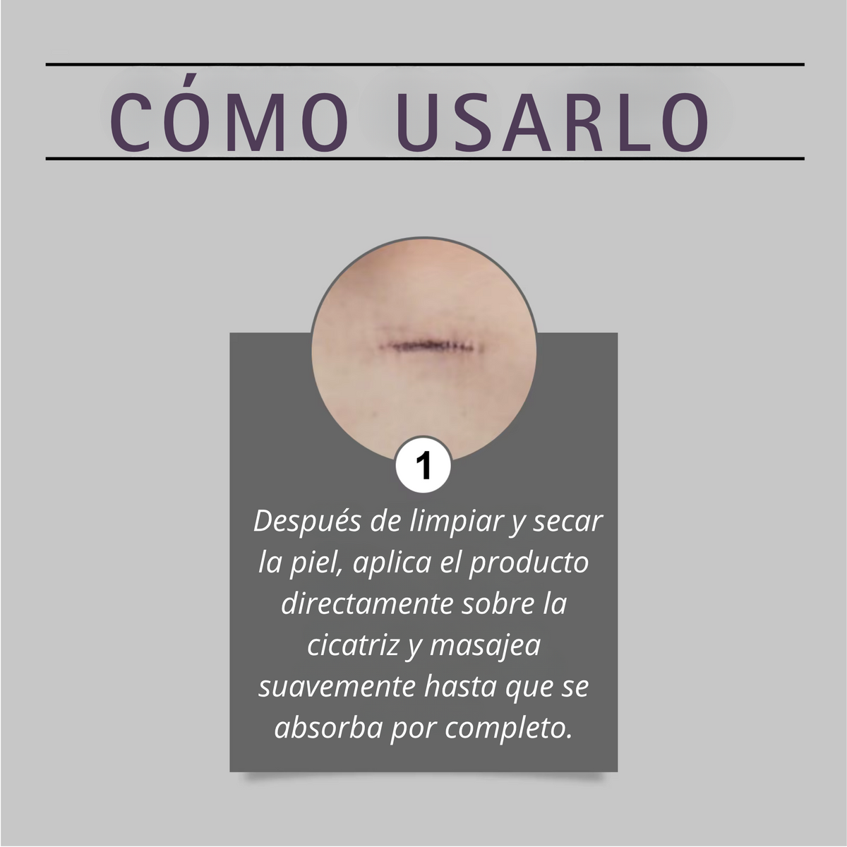 Silicona para cicatrices